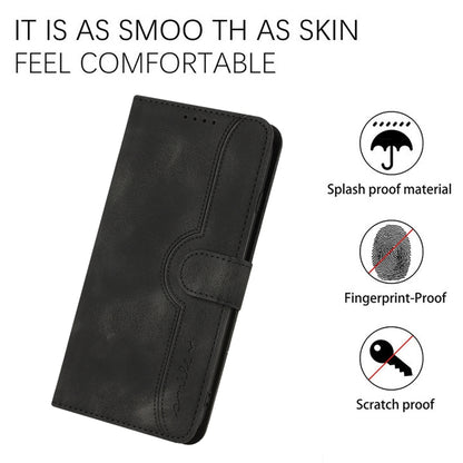 For Huawei Pura 70 Heart Pattern Skin Feel Leather Phone Case(Black) - Huawei Cases by PMC Jewellery | Online Shopping South Africa | PMC Jewellery | Buy Now Pay Later Mobicred