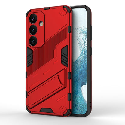 For Samsung Galaxy S24 5G Punk Armor 2 in 1 PC + TPU Shockproof Phone Case with Invisible Holder(Red) - Galaxy S24 5G Cases by PMC Jewellery | Online Shopping South Africa | PMC Jewellery