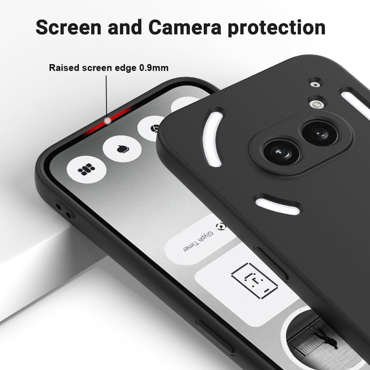 For Nothing Phone 2a Pure Color Liquid Silicone Shockproof Phone Case(Black) - More Brand by PMC TechLife | Online Shopping South Africa | PMC TechLife | Buy Now Pay Later Mobicred