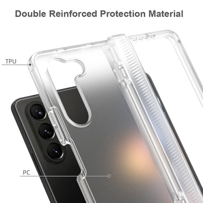 For Samsung Galaxy Z Fold5 Frosted PC+TPU Folding Phone Case with Hinge(Transparent) - Galaxy Z Fold5 Cases by PMC Jewellery | Online Shopping South Africa | PMC Jewellery | Buy Now Pay Later Mobicred