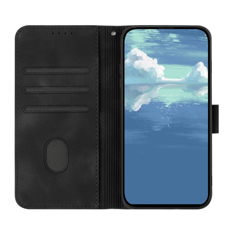 For Huawei Pura 70 Pro/70 Pro+ Line Pattern Skin Feel Leather Phone Case(Black) - Huawei Cases by PMC Jewellery | Online Shopping South Africa | PMC Jewellery | Buy Now Pay Later Mobicred