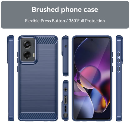 For Motorola Moto G Stylus 5G 2024 Brushed Texture Carbon Fiber TPU Phone Case(Blue) - Motorola Cases by PMC Jewellery | Online Shopping South Africa | PMC Jewellery | Buy Now Pay Later Mobicred