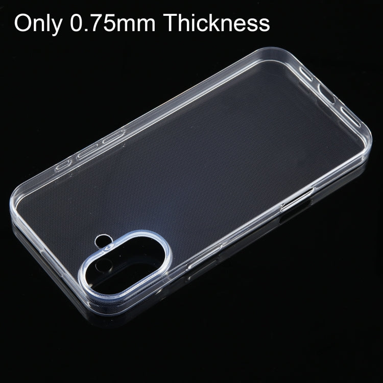 For iPhone 16 Ultra-thin Transparent TPU Phone Case - iPhone 16 Cases by PMC Jewellery | Online Shopping South Africa | PMC Jewellery | Buy Now Pay Later Mobicred