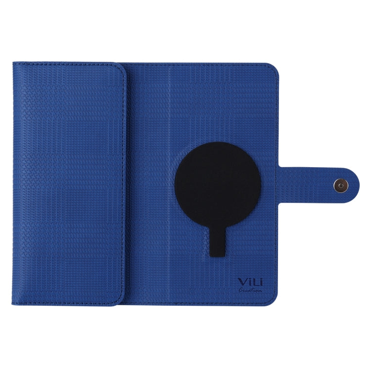 For iPhone 14 ViLi GHB Series MagSafe Magnetic Zipper Leather Phone Case(Blue) - iPhone 14 Cases by ViLi | Online Shopping South Africa | PMC Jewellery | Buy Now Pay Later Mobicred