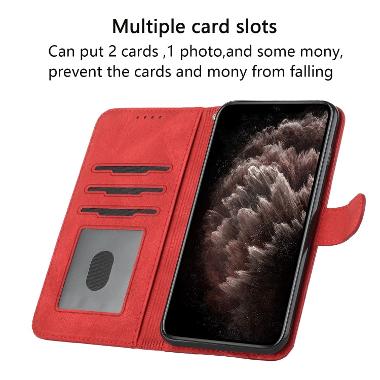 For Huawei Pura 70 Cubic Skin Feel Flip Leather Phone Case(Red) - Huawei Cases by PMC Jewellery | Online Shopping South Africa | PMC Jewellery | Buy Now Pay Later Mobicred