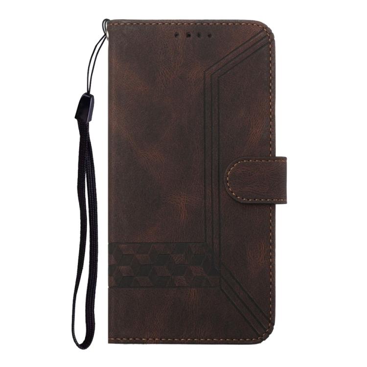 For iPhone 17 Pro Max Cubic Skin Feel Flip Leather Phone Case(Brown) - free shipping - PMc TechLife - Order now!