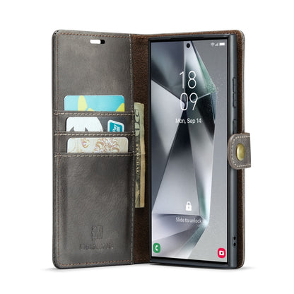 For Samsung Galaxy S24 Ultra 5G DG.MING Crazy Horse Texture Detachable Magnetic Leather Case(Grey) - Galaxy S24 Ultra 5G Cases by DG.MING | Online Shopping South Africa | PMC Jewellery | Buy Now Pay Later Mobicred