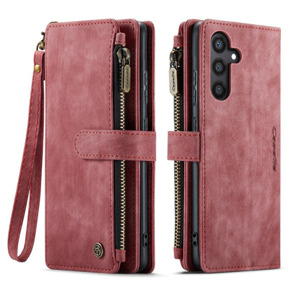 For Samsung Galaxy S24+ 5G CaseMe C30 Card Slots Zipper Wallet Leather Phone Case(Red) - Galaxy S24+ 5G Cases by CaseMe | Online Shopping South Africa | PMC Jewellery | Buy Now Pay Later Mobicred