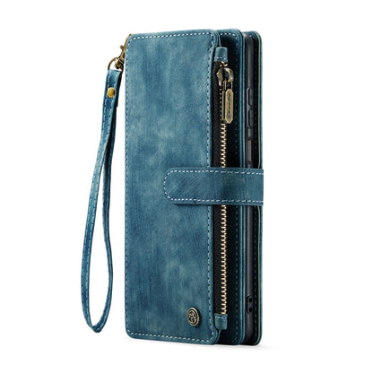 For Samsung Galaxy A25 4G CaseMe C30 Card Slots Zipper Wallet Leather Phone Case(Blue) - Galaxy Phone Cases by CaseMe | Online Shopping South Africa | PMC Jewellery