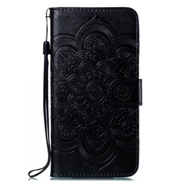 For iPhone 16 Plus Mandala Embossing Pattern Horizontal Flip Leather Phone Case(Black) - iPhone 16 Plus Cases by PMC Jewellery | Online Shopping South Africa | PMC Jewellery | Buy Now Pay Later Mobicred