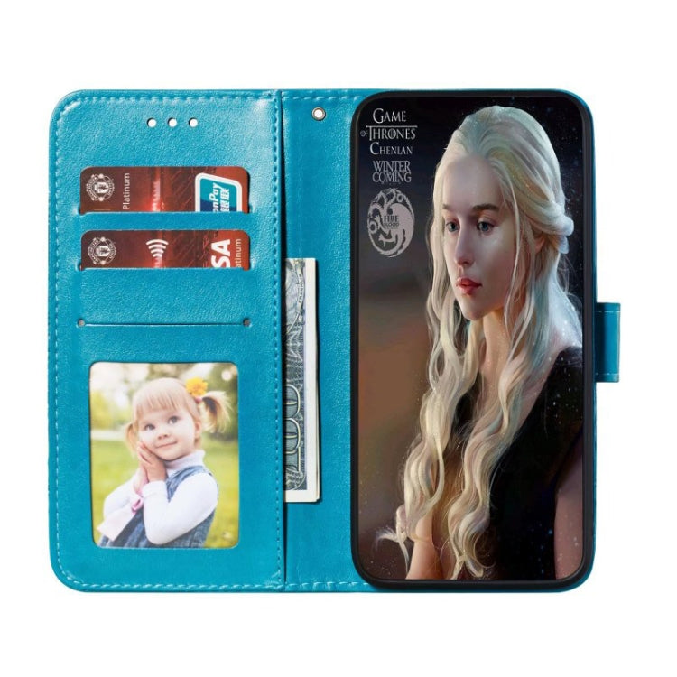 For iPhone 16 Pro Mandala Embossing Pattern Horizontal Flip Leather Phone Case(Blue) - iPhone 16 Pro Cases by PMC TechLife | Online Shopping South Africa | PMC TechLife | Buy Now Pay Later Mobicred
