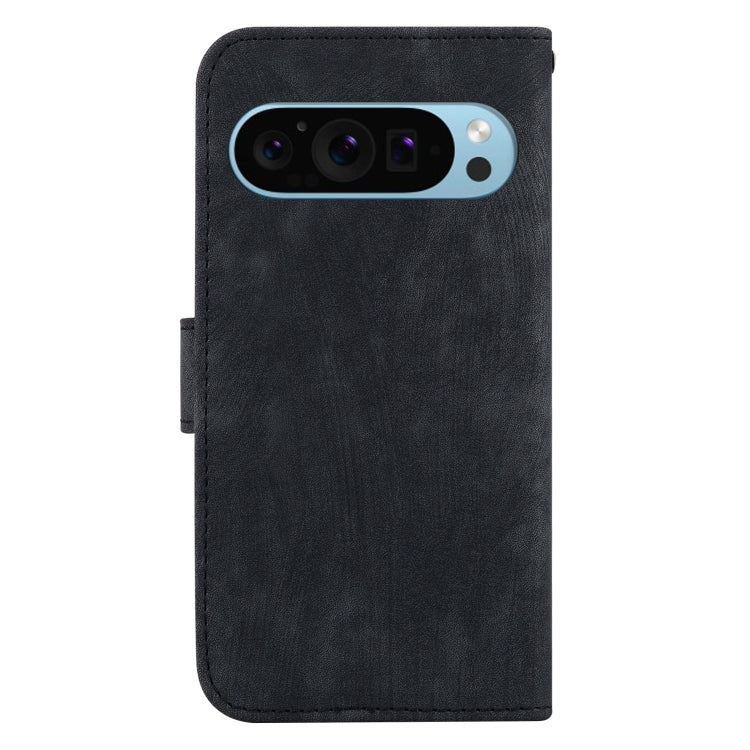 For Google Pixel 9 Pro Little Tiger Embossed Leather Phone Case(Black) - Google Cases by PMC Jewellery | Online Shopping South Africa | PMC Jewellery | Buy Now Pay Later Mobicred