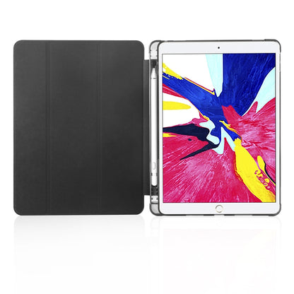 For iPad Pro 10.5 inch / Air 3 10.5 inch 3-folding Horizontal Flip PU Leather + Shockproof TPU Case with Holder & Pen Slot(Black) - iPad Pro 10.5 inch Cases by PMC Jewellery | Online Shopping South Africa | PMC Jewellery