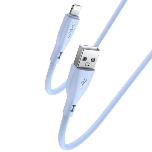 Yesido CA119L USB to 8 Pin Silicone Charging Data Cable, Cable Length: 1m(Blue) - Normal Style Cable by Yesido | Online Shopping South Africa | PMC Jewellery | Buy Now Pay Later Mobicred