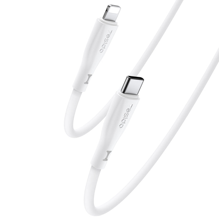 Yesido CA151 PD20W USB-C / Type-C to 8 Pin Silicone Charging Data Cable, Cable Length: 1m(White) - 2 in 1 Cable by Yesido | Online Shopping South Africa | PMC Jewellery | Buy Now Pay Later Mobicred