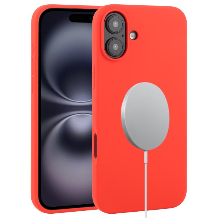 For iPhone 16 Plus Liquid Silicone Full Coverage MagSafe Phone Case(Red) - iPhone 16 Plus Cases by PMC Jewellery | Online Shopping South Africa | PMC Jewellery | Buy Now Pay Later Mobicred