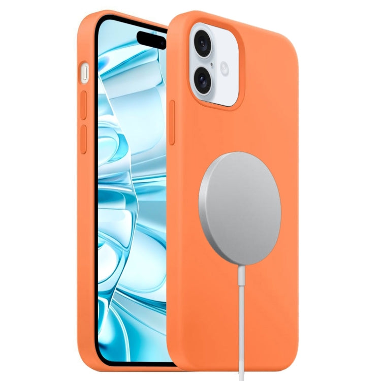 For iPhone 16 Liquid Silicone Full Coverage MagSafe Phone Case(Orange) - iPhone 16 Cases by PMC Jewellery | Online Shopping South Africa | PMC Jewellery | Buy Now Pay Later Mobicred