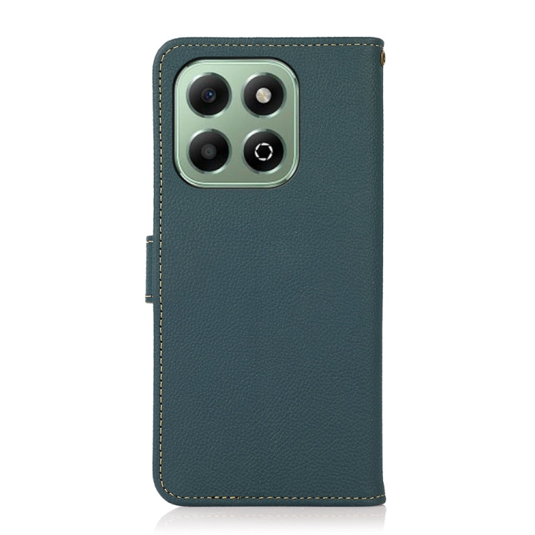 For Honor X6b KHAZNEH Custer Genuine Leather RFID Phone Case(Green) - Honor Cases by PMC TechLife | Online Shopping South Africa | PMC TechLife | Buy Now Pay Later Mobicred