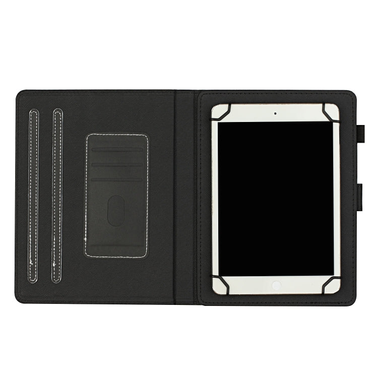 For 10 inch Universal Solid Color Horizontal Flip Leather Case with Card Slots & Holder & Pen Slot(Black) - 10 - 11 inch by PMC TechLife | Online Shopping South Africa | PMC TechLife | Buy Now Pay Later Mobicred