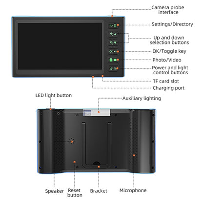 T23 7.9mm Dual Lenses 7 inch Screen Industrial Endoscope, Spec:3.5m Tube -  by PMC Jewellery | Online Shopping South Africa | PMC Jewellery | Buy Now Pay Later Mobicred