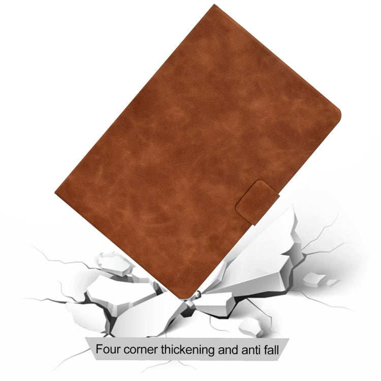 For iPad Pro 11 2024 Cowhide Texture Leather Smart Tablet Case(Brown) - iPad Pro 11 2024 Cases by PMC TechLife | Online Shopping South Africa | PMC TechLife | Buy Now Pay Later Mobicred