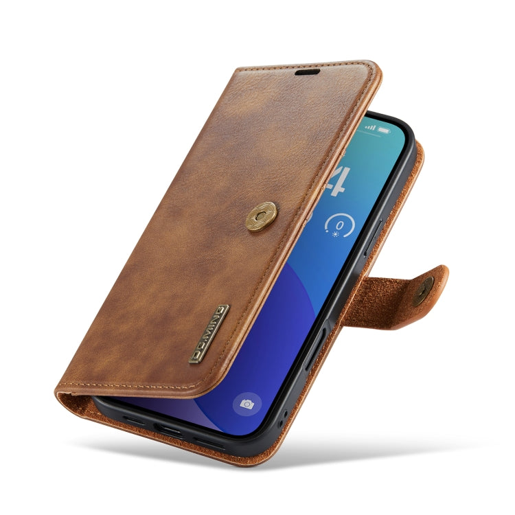 For iPhone 16 Pro Max DG.MING Crazy Horse Texture Detachable Magnetic Leather Phone Case(Brown) - free shipping - PMC Jewellery - Order now!