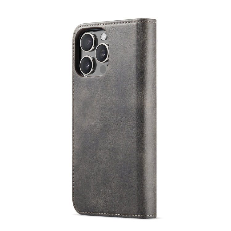 For iPhone 16 Pro DG.MING Crazy Horse Texture Detachable Magnetic Leather Phone Case(Grey) - iPhone 16 Pro Cases by DG.MING | Online Shopping South Africa | PMC Jewellery | Buy Now Pay Later Mobicred