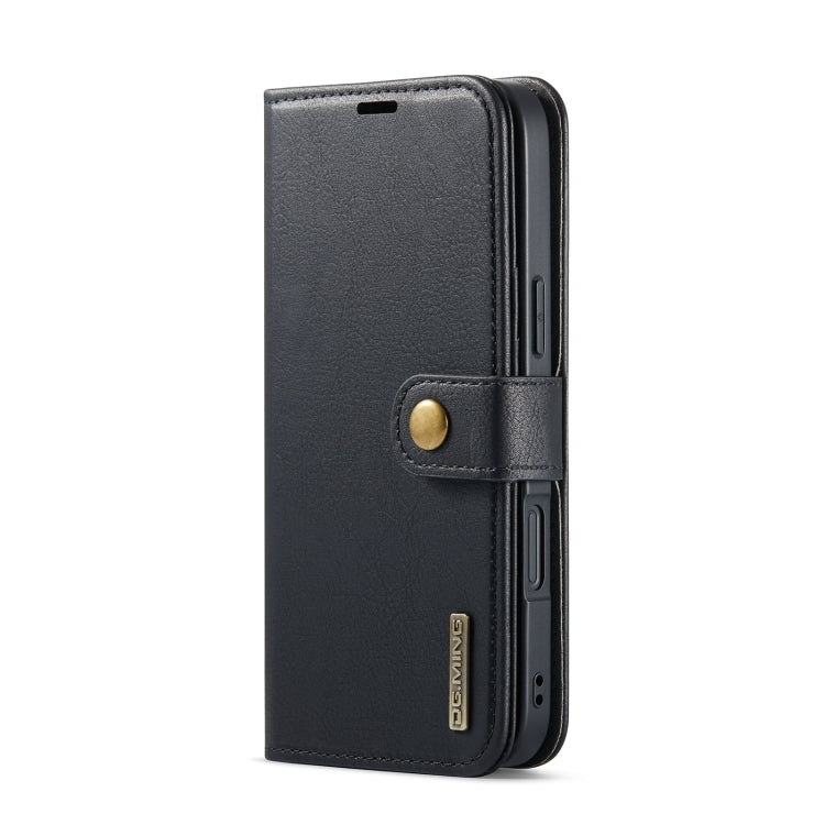 For iPhone 16 Plus DG.MING Crazy Horse Texture Detachable Magnetic Leather Phone Case(Black) - iPhone 16 Plus Cases by DG.MING | Online Shopping South Africa | PMC Jewellery | Buy Now Pay Later Mobicred