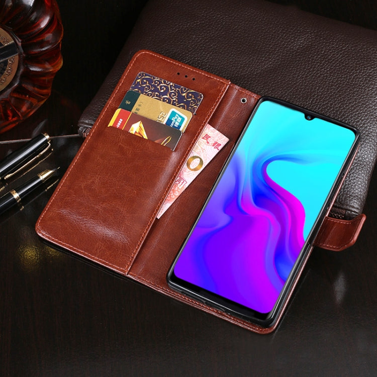 For Blackview A80 idewei Crazy Horse Texture Horizontal Flip Leather Case with Holder & Card Slots & Wallet(White) - More Brand by idewei | Online Shopping South Africa | PMC TechLife | Buy Now Pay Later Mobicred