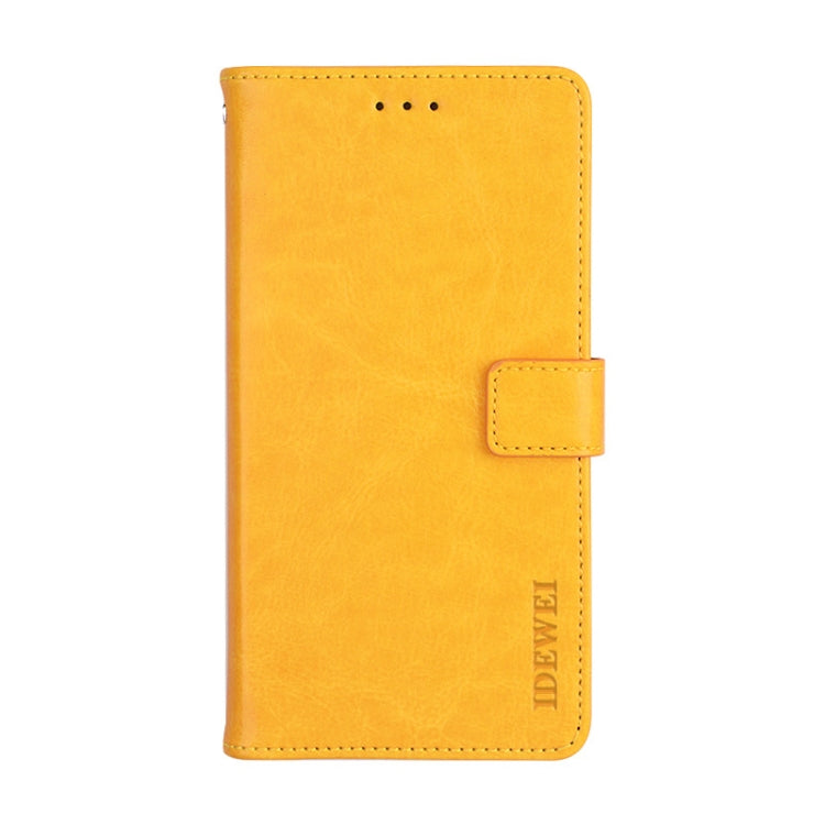 For Blackview A80 idewei Crazy Horse Texture Horizontal Flip Leather Case with Holder & Card Slots & Wallet(Yellow) - More Brand by idewei | Online Shopping South Africa | PMC Jewellery | Buy Now Pay Later Mobicred