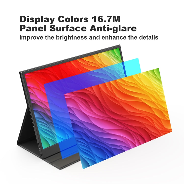 GXMO G156F 15.6 inch FHD 1920x1080P IPS Screen Portable Muti-platform Monitor(Black) - free shipping - PMC Jewellery - Order now!