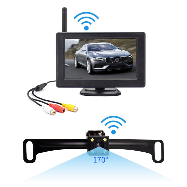 PZ703 422A-W Car 4.3 inch Desktop Rearview Monitor Built-in Wireless Reversing Image - Rear View Cameras by PMC Jewellery | Online Shopping South Africa | PMC Jewellery | Buy Now Pay Later Mobicred