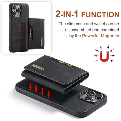 For iPhone 16 Pro DG.MING M2 Series 3-Fold Card Bag Wallet Leather Phone Case(Black) - iPhone 16 Pro Cases by DG.MING | Online Shopping South Africa | PMC Jewellery | Buy Now Pay Later Mobicred