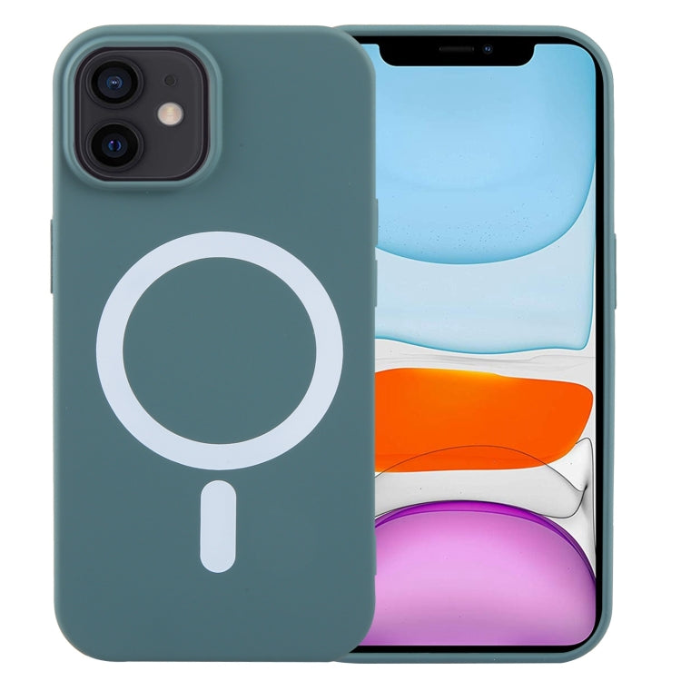 For iPhone 11 MagSafe Liquid Silicone Phone Case(Deep Green) - iPhone 11 Cases by PMC TechLife | Online Shopping South Africa | PMC TechLife