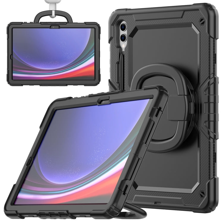 For Samsung Galaxy Tab S9+ / S10+ D Type Silicone Hybrid PC Tablet Case with Handle Holder(Black) - free shipping - PMC Jewellery - Order now!