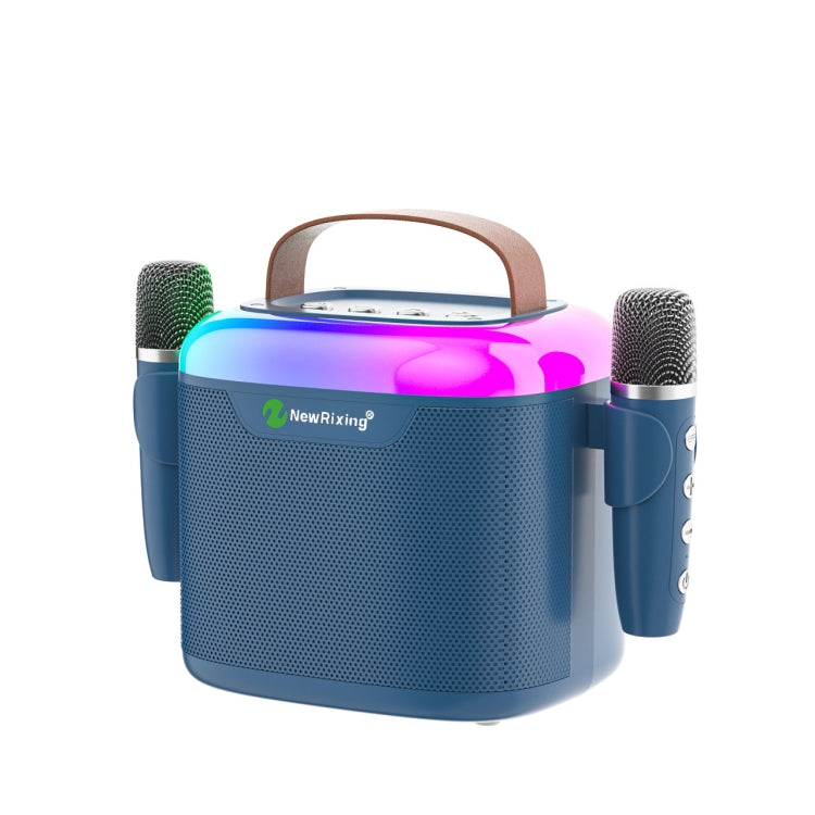 New RiXing NR8805 TWS Portable Smart Bluetooth Speaker with RGB Lighting(Blue) - free shipping - PMC Jewellery - Order now!
