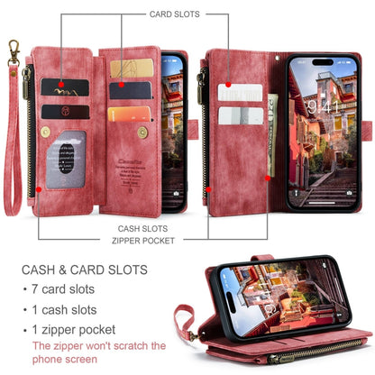 For iPhone 15 Pro CaseMe C30 Multifunctional Leather Phone Case(Red) - iPhone 15 Pro Cases by CaseMe | Online Shopping South Africa | PMC Jewellery | Buy Now Pay Later Mobicred