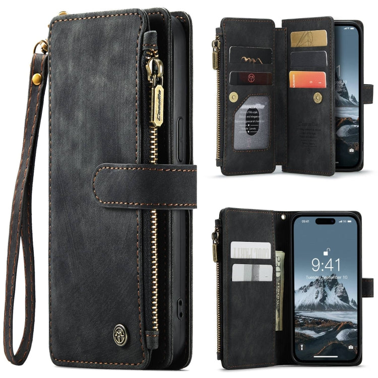 For iPhone 15 Pro Max CaseMe C30 Multifunctional Leather Phone Case(Black) - iPhone 15 Pro Max Cases by CaseMe | Online Shopping South Africa | PMC Jewellery | Buy Now Pay Later Mobicred