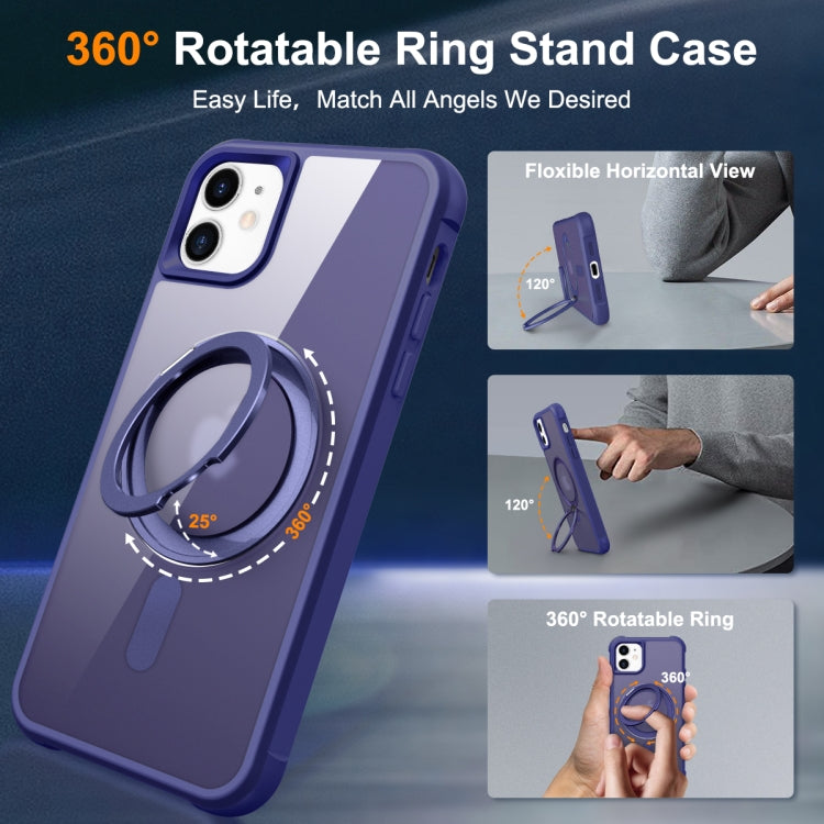 For iPhone 12 / 12 Pro MagSafe Magnetic Rotating Holder Phone Case(Klein Blue) - iPhone 12 / 12 Pro Cases by PMC Jewellery | Online Shopping South Africa | PMC Jewellery