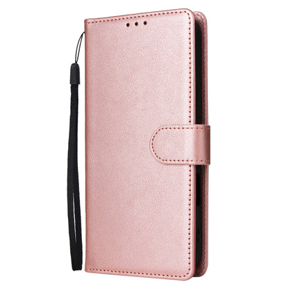 For iPhone 16 Multifunctional Horizontal Flip Leather Phone Case with Three Card Slots(Rose Gold) - iPhone 16 Cases by PMC Jewellery | Online Shopping South Africa | PMC Jewellery | Buy Now Pay Later Mobicred