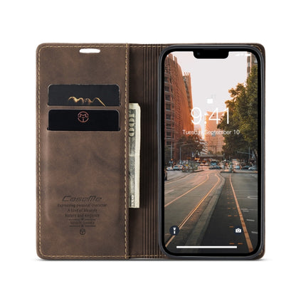 For iPhone 15 Plus CaseMe 013 Multifunctional Horizontal Flip Leather Phone Case(Coffee) - iPhone 15 Plus Cases by CaseMe | Online Shopping South Africa | PMC Jewellery | Buy Now Pay Later Mobicred