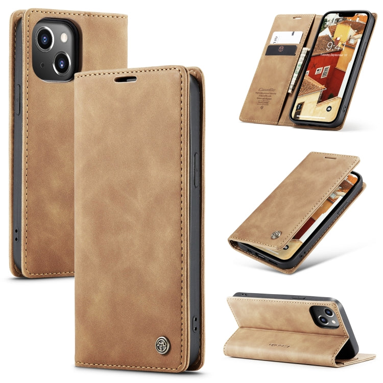 For iPhone 15 CaseMe 013 Multifunctional Horizontal Flip Leather Phone Case(Brown) - iPhone 15 Cases by CaseMe | Online Shopping South Africa | PMC Jewellery | Buy Now Pay Later Mobicred