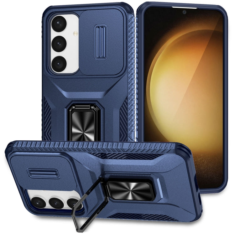 For Samsung Galaxy S24+ 5G / S25+ 5G Sliding Camshield Holder Phone Case(Blue) - Galaxy S24+ 5G Cases by PMC Jewellery | Online Shopping South Africa | PMC Jewellery | Buy Now Pay Later Mobicred