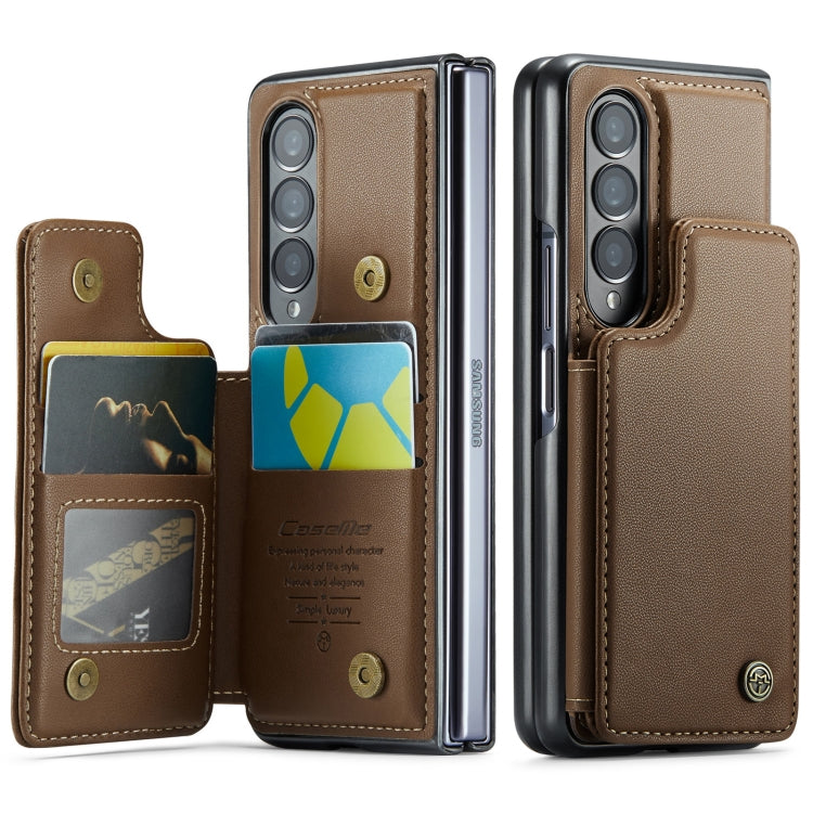 For Samsung Galaxy Z Fold3 5G CaseMe C22 PC+TPU Business Style RFID Anti-theft Leather Phone Case(Brown) - Galaxy Phone Cases by CaseMe | Online Shopping South Africa | PMC Jewellery | Buy Now Pay Later Mobicred