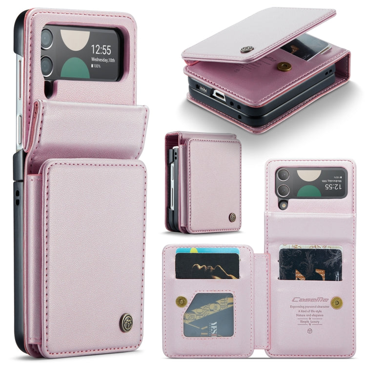 For Samsung Galaxy Z Flip3 5G CaseMe C22 PC+TPU Business Style RFID Anti-theft Leather Phone Case(Pink) - Galaxy Phone Cases by CaseMe | Online Shopping South Africa | PMC Jewellery | Buy Now Pay Later Mobicred