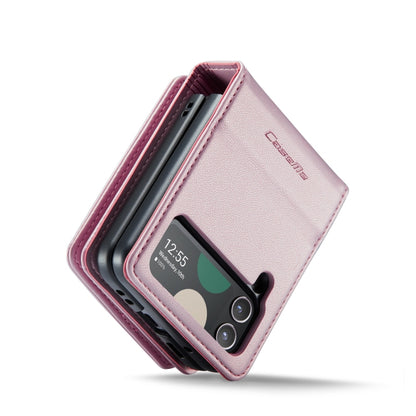 For Samsung Galaxy Z Flip3 5G CaseMe C22 PC+TPU Business Style RFID Anti-theft Leather Phone Case(Pink) - Galaxy Phone Cases by CaseMe | Online Shopping South Africa | PMC Jewellery | Buy Now Pay Later Mobicred