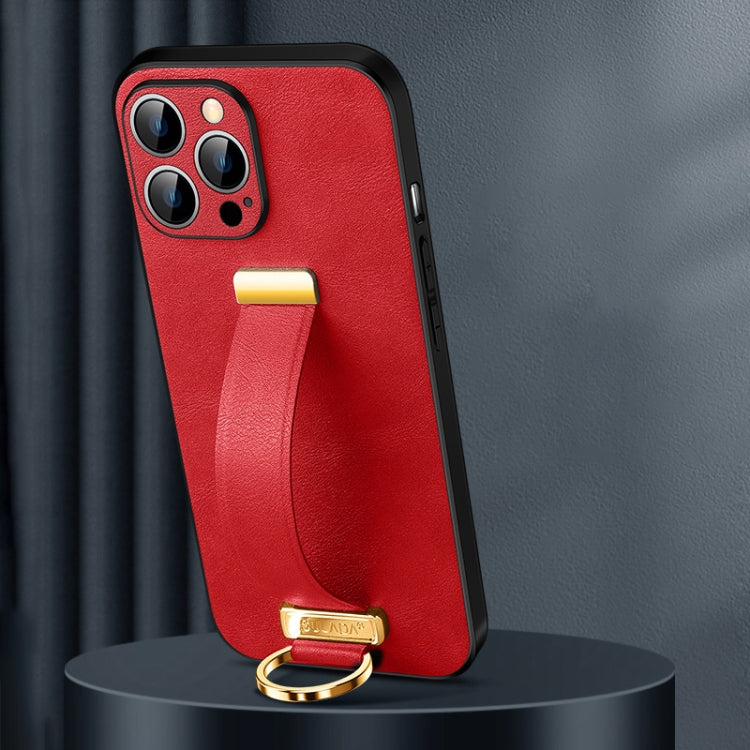 For iPhone 16 Pro SULADA Tide Cool Series PC + Leather Texture Skin Feel Phone Case(Red) - iPhone 16 Pro Cases by SULADA | Online Shopping South Africa | PMC Jewellery | Buy Now Pay Later Mobicred