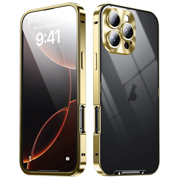 For iPhone 16 Pro Max Frosted Metal Phone Case(Gold) - iPhone 16 Pro Max Cases by PMC Jewellery | Online Shopping South Africa | PMC Jewellery | Buy Now Pay Later Mobicred