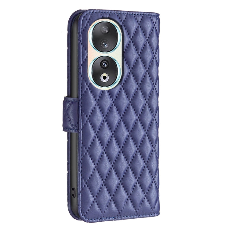 For Honor 90 5G Diamond Lattice Wallet Flip Leather Phone Case(Blue) - Honor Cases by PMC TechLife | Online Shopping South Africa | PMC TechLife | Buy Now Pay Later Mobicred