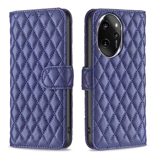 For Honor 100 Pro Diamond Lattice Wallet Flip Leather Phone Case(Blue) - Honor Cases by PMC Jewellery | Online Shopping South Africa | PMC Jewellery | Buy Now Pay Later Mobicred